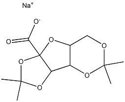 6,6,11,11-Tetramethyl-2,5,7,10,12-pentaoxatricyclo[7.3.0.03,8]dodecane-1-carboxylic acid sodium salt,,结构式