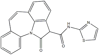 1,2-Dihydro-1-oxo-N-(2-thiazolyl)indolo[1,7-ab][1]benzazepine-2-carboxamide Structure