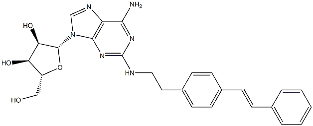 2-[2-[4-[(E)-2-Phenylethenyl]phenyl]ethylamino]adenosine