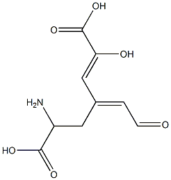 6-Amino-2-hydroxy-4-(formylmethylene)-2-heptenedioic acid