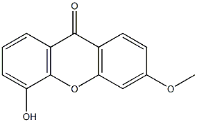 3-Methoxy-5-hydroxyxanthone 结构式