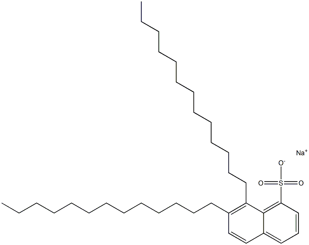 7,8-Ditridecyl-1-naphthalenesulfonic acid sodium salt Structure