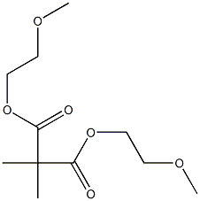 Dimethylmalonic acid bis(2-methoxyethyl) ester,,结构式