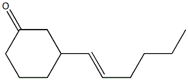 3-[(E)-1-Hexenyl]cyclohexanone Struktur