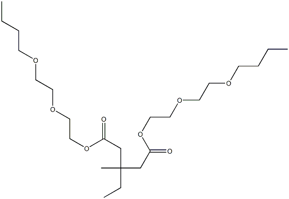 3-Ethyl-3-methylglutaric acid bis[2-(2-butoxyethoxy)ethyl] ester Structure