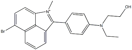 6-Bromo-2-[4-(N-ethyl-2-hydroxyethylamino)phenyl]-1-methylbenz[cd]indol-1-ium,,结构式