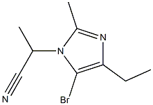 5-Bromo-1-(1-cyanoethyl)-4-ethyl-2-methyl-1H-imidazole,,结构式