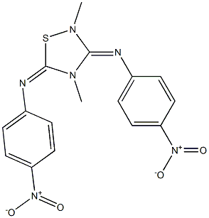 2,4-Dimethyl-3,5-bis[(4-nitrophenyl)imino]-1,2,4-thiadiazolidine,,结构式
