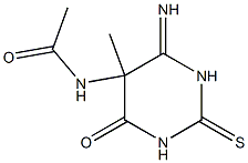 5-Acetylamino-1,2,5,6-tetrahydro-6-imino-5-methyl-2-thioxopyrimidin-4(3H)-one,,结构式