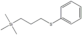 (3-フェニルチオプロピル)トリメチルシラン 化学構造式