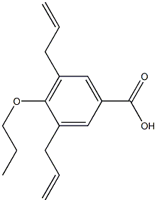3,5-Diallyl-4-propoxybenzoic acid,,结构式