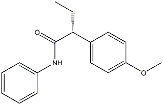 [R,(-)]-2-(p-メトキシフェニル)-N-フェニルブチルアミド 化学構造式