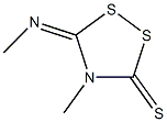 4-メチル-5-(メチルイミノ)-1,2,4-ジチアゾリジン-3-チオン 化学構造式