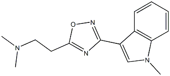 3-[5-(2-Dimethylaminoethyl)-1,2,4-oxadiazol-3-yl]-1-methyl-1H-indole,,结构式