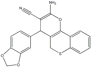 2-Amino-4-[3,4-(methylenebisoxy)phenyl]-4H,5H-[1]benzothiopyrano[4,3-b]pyran-3-carbonitrile