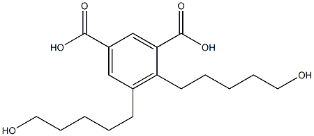 4,5-Bis(5-hydroxypentyl)isophthalic acid Structure