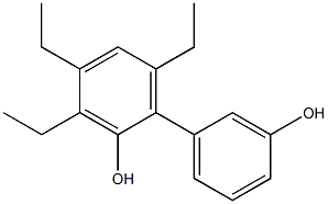 3,4,6-トリエチル-1,1'-ビフェニル-2,3'-ジオール 化学構造式