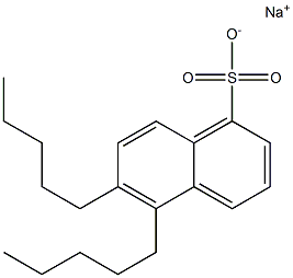 5,6-Dipentyl-1-naphthalenesulfonic acid sodium salt Structure