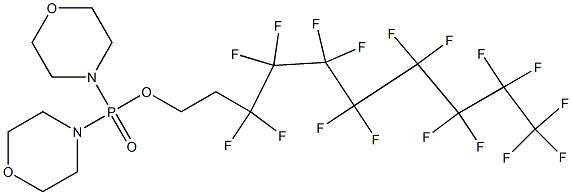 ジモルホリノホスフィン酸(3,3,4,4,5,5,6,6,7,7,8,8,9,9,10,10,10-ヘプタデカフルオロデカン-1-イル) 化学構造式