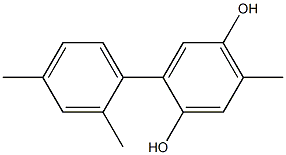 5-Methyl-2-(2,4-dimethylphenyl)benzene-1,4-diol 结构式