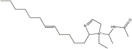 1-[1-(Acetylamino)ethyl]-2-(5-dodecenyl)-1-ethyl-3-imidazoline-1-ium Structure