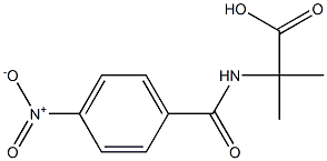 2-(4-Nitrobenzoylamino)-2-methylpropionic acid,,结构式