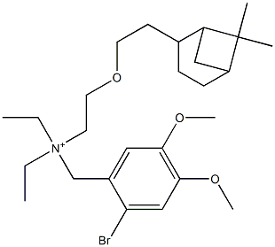 2-Bromo-N-[2-[2-(6,6-dimethylbicyclo[3.1.1]heptan-2-yl)ethoxy]ethyl]-N,N-diethyl-4,5-dimethoxybenzenemethanaminium,,结构式