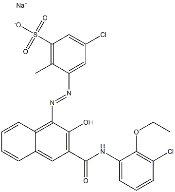  3-Chloro-6-methyl-5-[[3-[[(3-chloro-2-ethoxyphenyl)amino]carbonyl]-2-hydroxy-1-naphtyl]azo]benzenesulfonic acid sodium salt