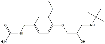3-[3-Methoxy-4-[2-hydroxy-3-[tert-butylamino]propoxy]benzyl]urea Structure