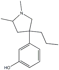 3-(1,5-Dimethyl-3-propyl-3-pyrrolidinyl)phenol,,结构式