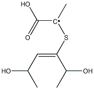 1-Carboxy-1-[(1-(1-hydroxyethyl)-2-(1-hydroxyethyl)ethenyl)thio]ethyl radical,,结构式