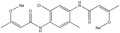 1,4-Bis[(1-oxo-3-sodiooxy-2-butenyl)amino]-2-methyl-5-chlorobenzene