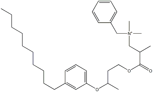 N,N-Dimethyl-N-benzyl-N-[2-[[3-(3-decylphenyloxy)butyl]oxycarbonyl]propyl]aminium|