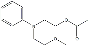 N-(2-アセトキシエチル)-N-(2-メトキシエチル)アニリン 化学構造式