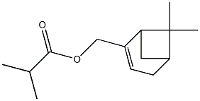イソ酪酸[(6,6-ジメチルビシクロ[3.1.1]ヘプタ-2-エン-2-イル)メチル] 化学構造式