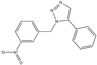 1-(3-ニトロベンジル)-5-フェニル-1H-1,2,3-トリアゾール 化学構造式