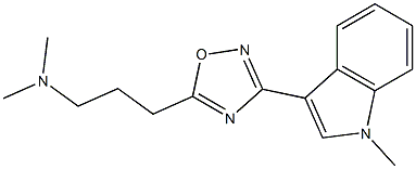 3-[5-(3-Dimethylaminopropyl)-1,2,4-oxadiazol-3-yl]-1-methyl-1H-indole,,结构式