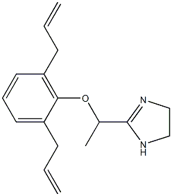 2-[1-(2-アリル-6-アリルフェノキシ)エチル]-2-イミダゾリン 化学構造式