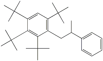 1-(2,3,4,6-Tetra-tert-butylphenyl)-2-phenylpropane 结构式