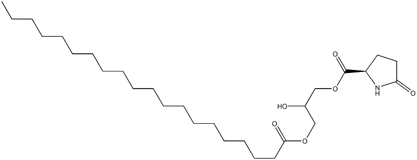 1-[(D-ピログルタモイル)オキシ]-2,3-プロパンジオール3-イコサノアート 化学構造式