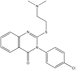 2-[2-(Dimethylamino)ethylthio]-3-(4-chlorophenyl)-quinazolin-4(3H)-one,,结构式