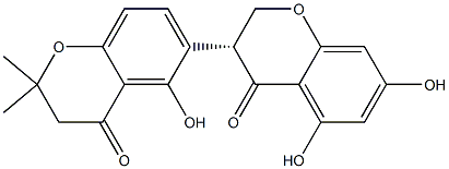 (3R)-5,5',7-Trihydroxy-2',2'-dimethyl-3,6'-bi[2H-1-benzopyran]-4(3H)-one Structure