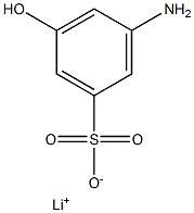 3-Amino-5-hydroxybenzenesulfonic acid lithium salt Structure