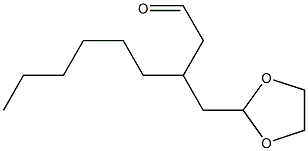 3-[(1,3-ジオキソラン-2-イル)メチル]ノナナール 化学構造式