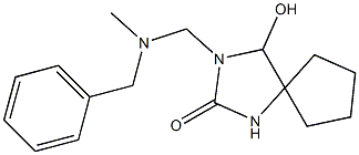 3-[[Benzyl(methyl)amino]methyl]-4-hydroxy-2-oxo-1,3-diazaspiro[4.4]nonane Struktur