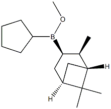 シクロペンチル[(1R,2R,3R,5S)-2,6,6-トリメチルビシクロ[3.1.1]ヘプタン-3-イル](メトキシ)ボラン 化学構造式