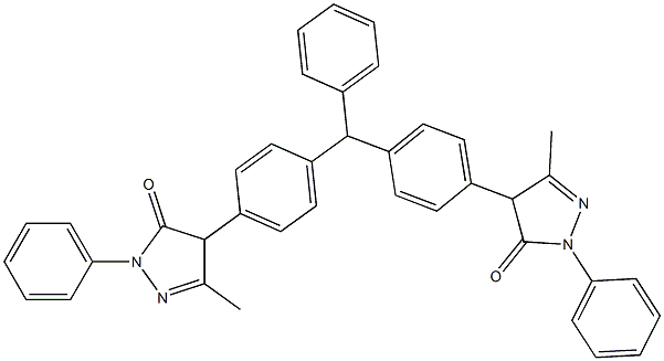 4,4'-[(Phenylmethylene)bis(4,1-phenylene)]bis(2,4-dihydro-5-methyl-2-phenyl-3H-pyrazol-3-one) Struktur