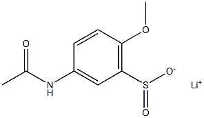 3-(Acetylamino)-6-methoxybenzenesulfinic acid lithium salt,,结构式