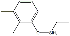 エチル(2,3-ジメチルフェノキシ)シラン 化学構造式