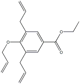 4-(アリルオキシ)-3,5-ジアリル安息香酸エチル 化学構造式